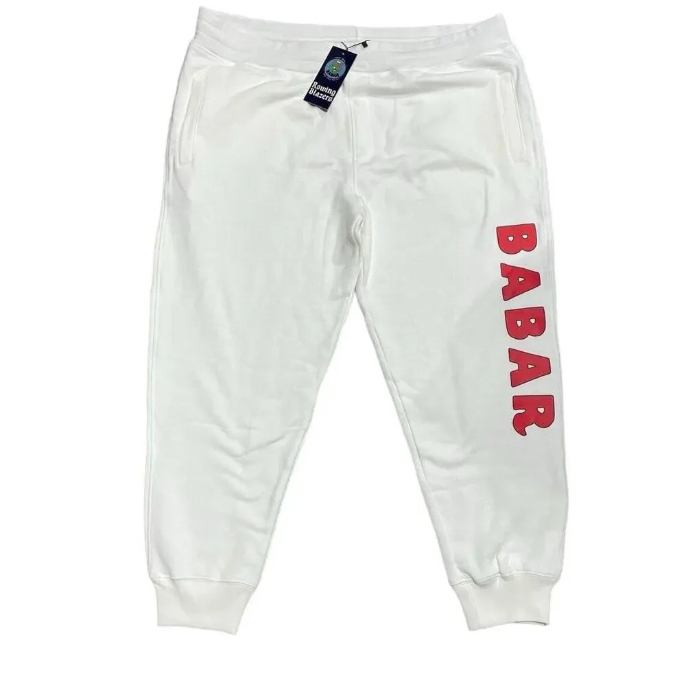 NWT Rowing Blazers x Babar the Elephant Sweatpants Cotton White Size XXL Unisex